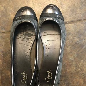 Coach Dark Navy Blue Flats